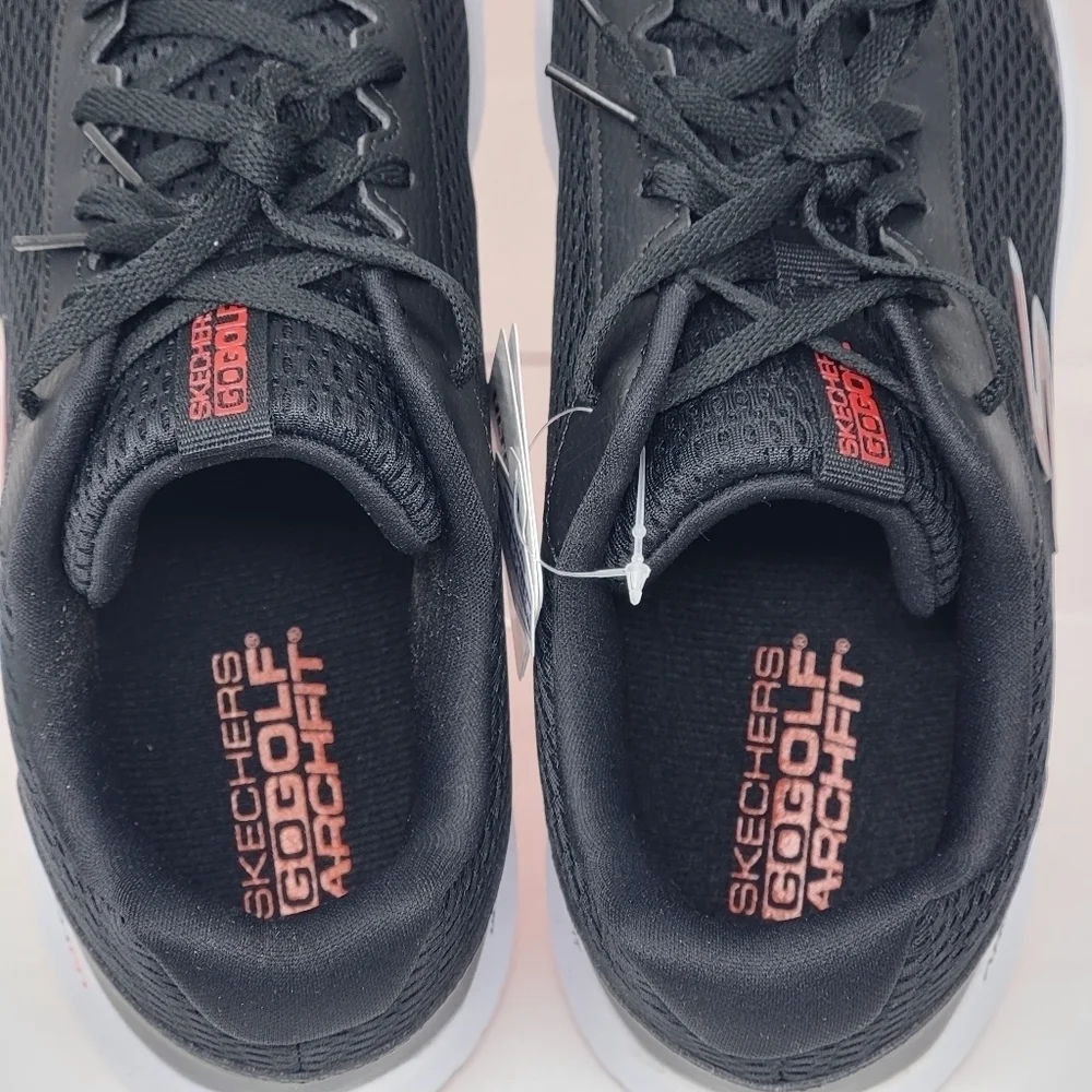Skechers GO GOLF Men's Size 8 Max Fairway 3 Water Repellent BLACK/RED 214029 New